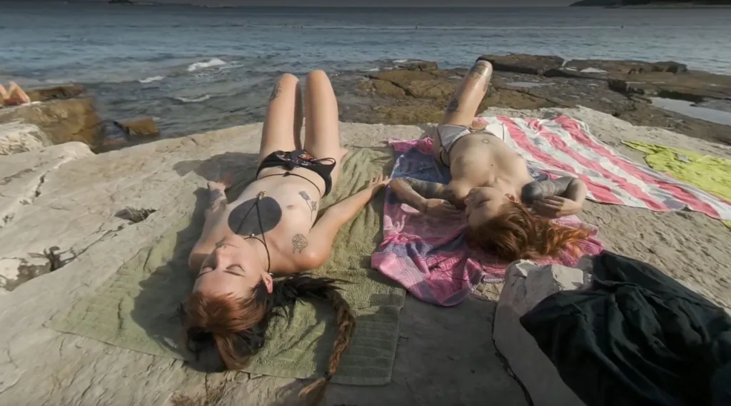 Cherri and Brilla's Outdoor Brunette and Red Head Striptease (HD, 3D, Binaural Sound)