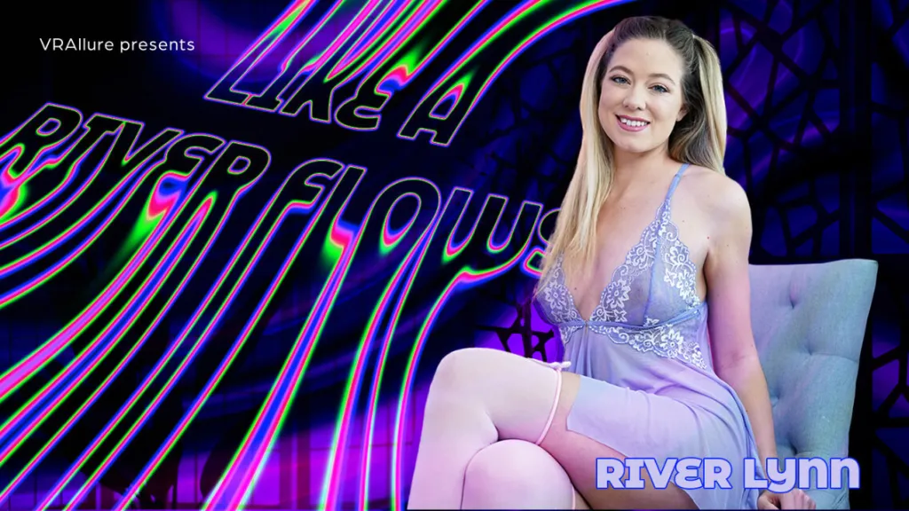 VR Pornstar River Lynn's 8K Solo Fingering Session in Stockings and Lingerie