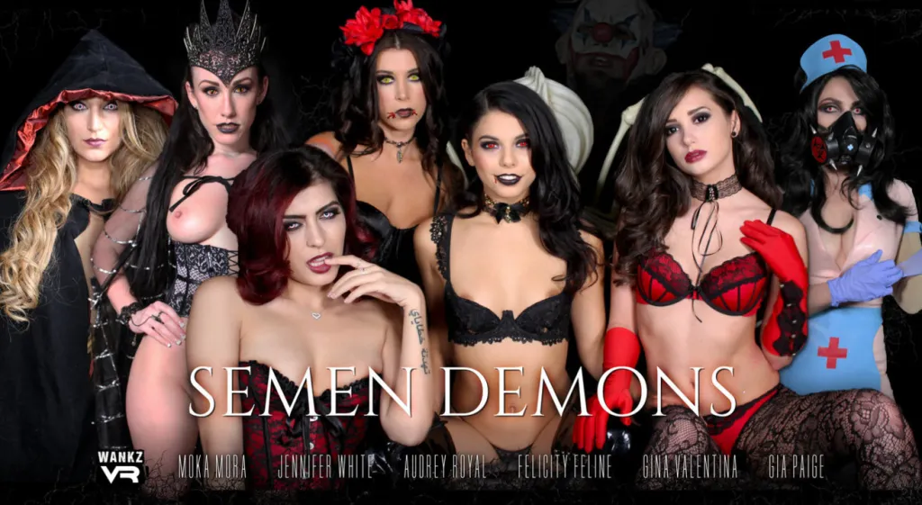 Moka Mora, Gina Valentina, Audrey Royal: Demon Hunter Orgy - VR Porn with 6K HD & Binaural Sound