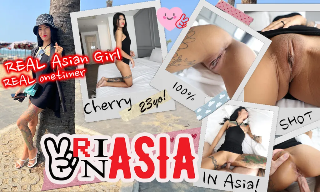 Cherry VRinAsia's Asian Interracial Encounters: Missionary, Doggy Style, Cow Girl, Reverse Cow Girl & Facial (POV, 180° VR, 5K)