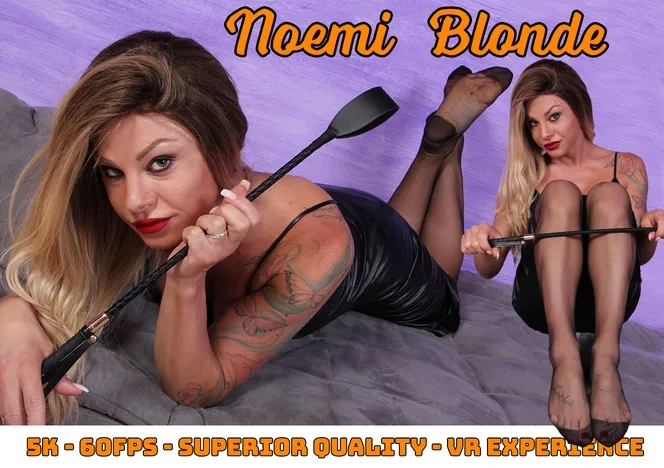 Mistress Noemi - Stockings, Leather Dress & Feet Tease (HD, 60 FPS)