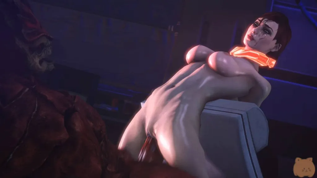 Commander Shepard & Wrex in Cow Girl VR (HD 3D Binaural Sound Animation) by Fatcat