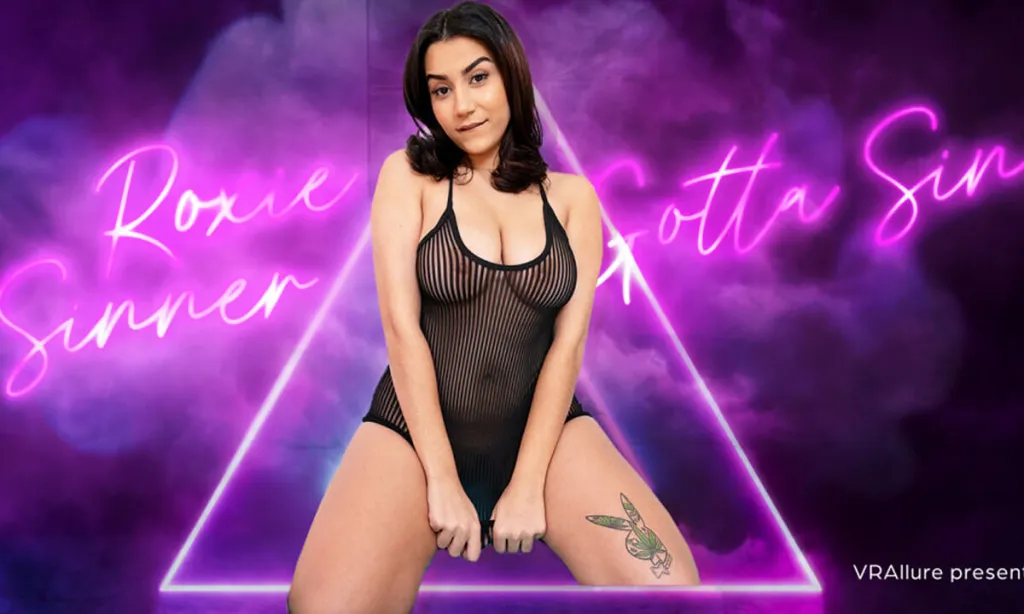 Roxie Sinner - Brunette Tattooed Bombshell in 180° VR 4K Video