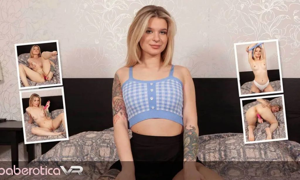 Iris and Hat Vlad: Blonde Tattooed Babe's 60 FPS 180° VR Experience with Toys
