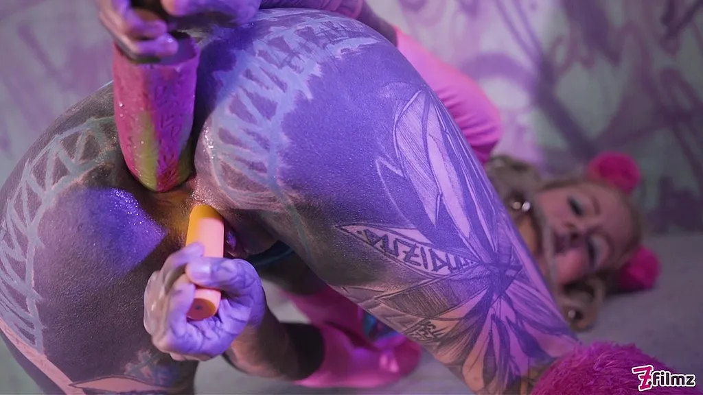 Tattooed Model's Intense Solo Anal Play with Toys - HD (18+)