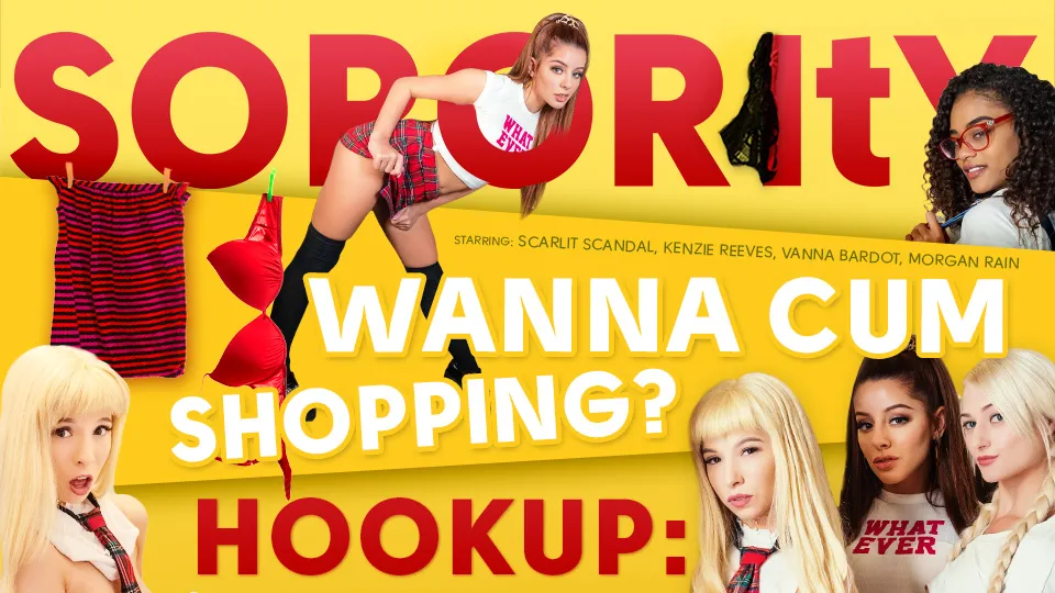 Orgy with Kenzie Reeves, Scarlit Scandal, and Morgan Rain - VR Shopping Heist