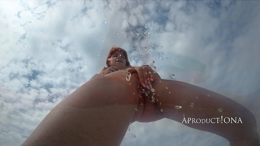 Marina Gold and Bonieboy - Squirting and Pissing in Public Swimming Pool