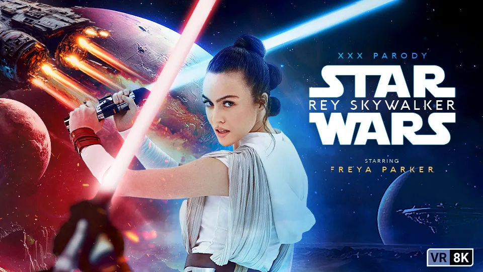 Freya Parker as Rey Skywalker in Star Wars Blowjob Parody - VR Cosplay Video