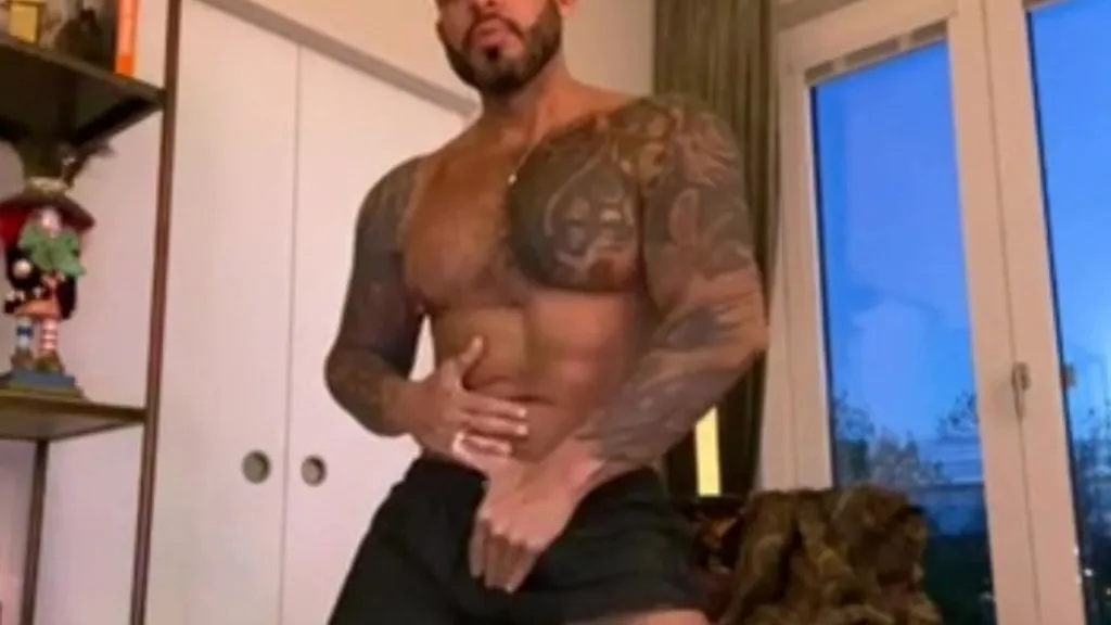 Viktor Rom's Tattooed Big Cock: Spit-Fetish HD Video
