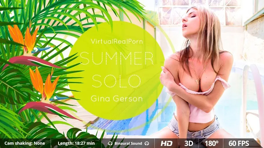 Gina Gerson's Solo Masturbation with Dildo - Russian Blonde in VR