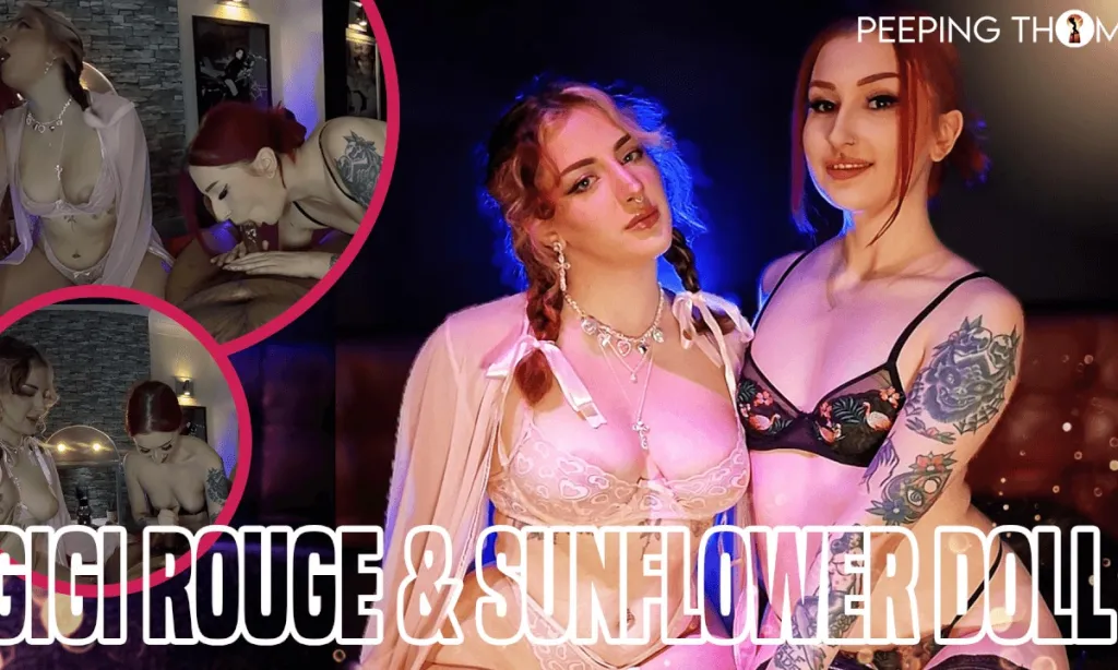 Gigi Rouge, Sunflower Doll in 180° Cow Girl & Missionary Scenes - British Hotties