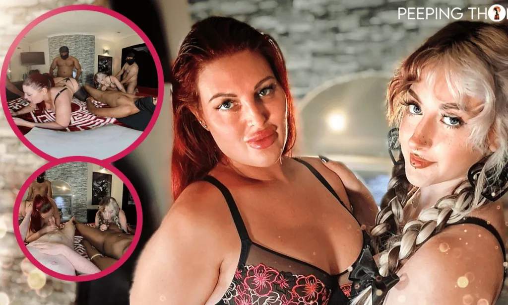 Sunflower Doll & Crystal Smith's BBC Swingers Party - Interracial Orgy in Stockings