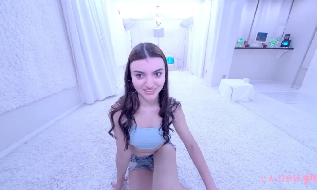 Julia James - Brunette Solo Striptease in 6K VR with 180° View