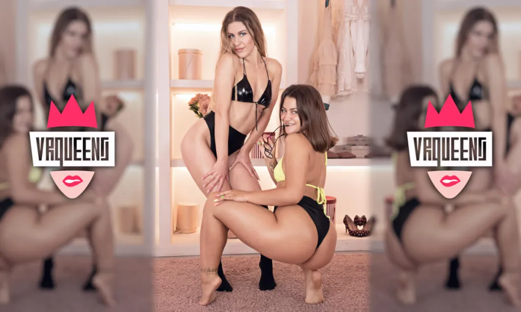 Alisha VR Queens & Annita Naoka: Blonde-Brunette 4K VR Experience with Twerking, Glasses, and Interactive Sex Toys