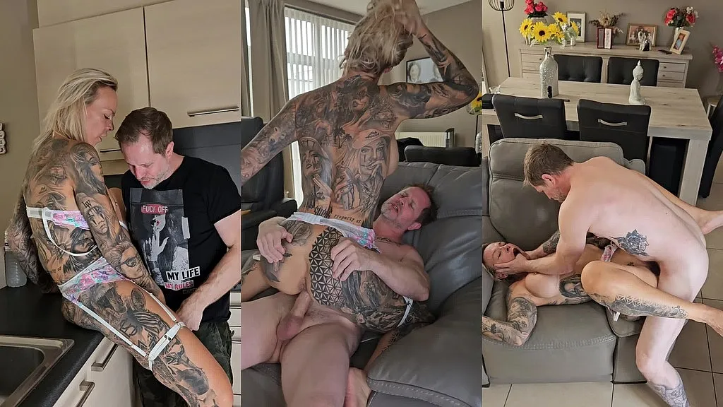 Paul Stalker, Babs Ink - Tall Inked MILF Gets Roughly Deepthroated & Fucked