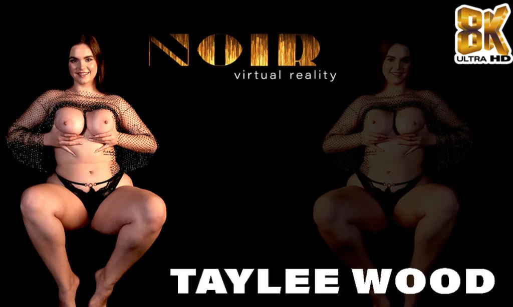 Taylee Wood - Brunette Tattoo Model Fingering in 180° 4K Video