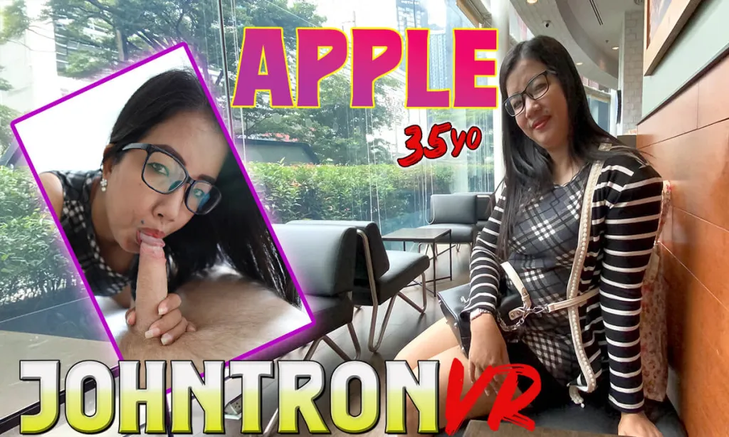 Apple JohnTronVR's Unforgettable Encounter: Chubby Brunette in Interracial Creampie (VR, 180°, 60 FPS)