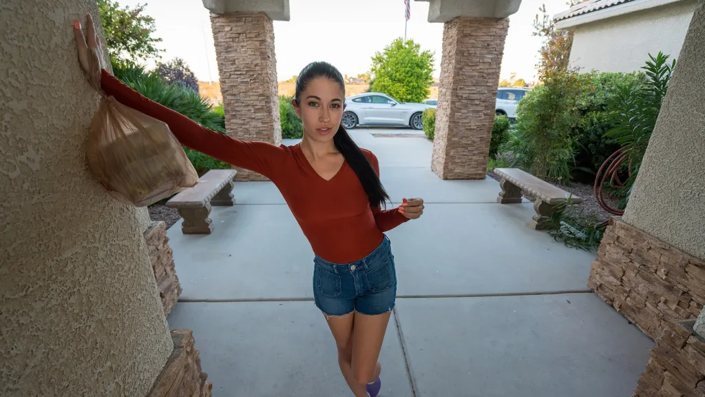 Alex Coal's Last Delivery - Hot Brunette Performer Gives Extraordinary Blowjob (VR, HD, 60 FPS)