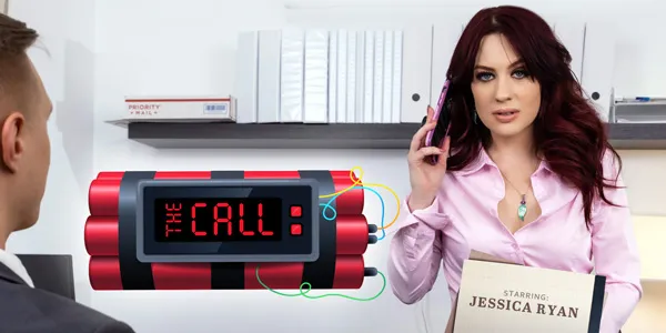 Jessica Ryan's Office Bomb Scare: MILF Sex in Stockings VR Porn