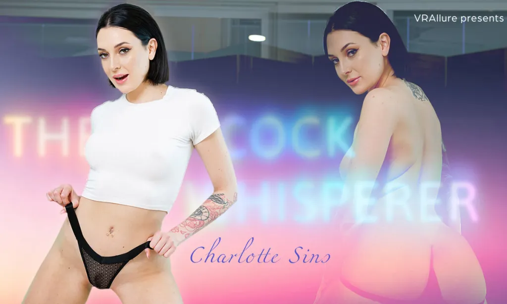 Charlotte Sins: 8K VR Brunette with Tattoo Handjob and Shaved Pussy