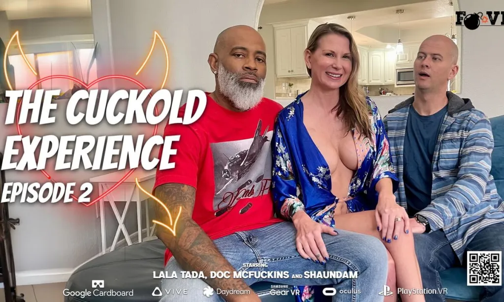 LaLa TaDa, Shaundam, Doc McFuckins in Interracial Cowgirl & Reverse Cowgirl (VR 180°, POV)