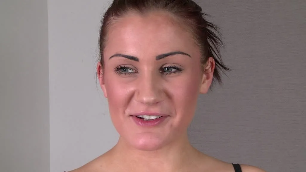 Carla Mai's Solo Session: British Brunette in Lingerie and Stockings