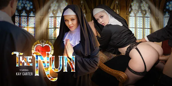 Kay Carter's Naughty Nun Confessions - VR Blowjob & Tease Scene