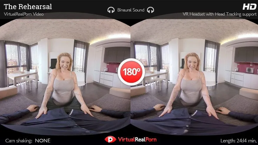 Harmony Reigns & Miguel Zayas - VR Striptease & Sex Scene in 180° FOV