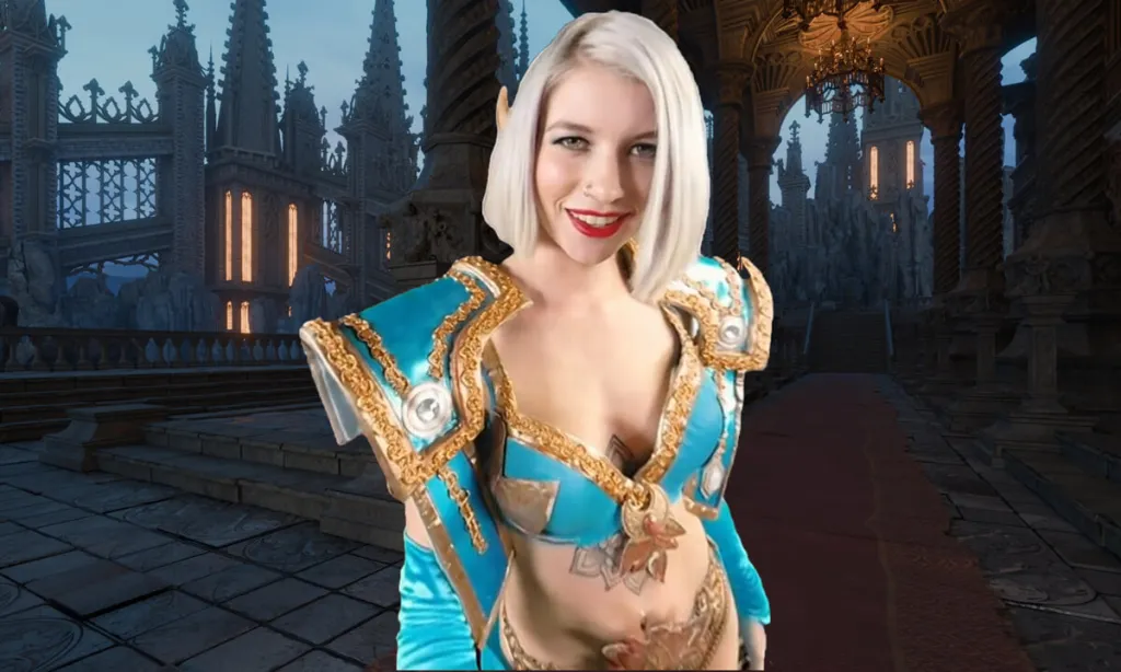 Arya Fae's Blonde Cosplay Missionary & Cowgirl Sex Scene in 4K