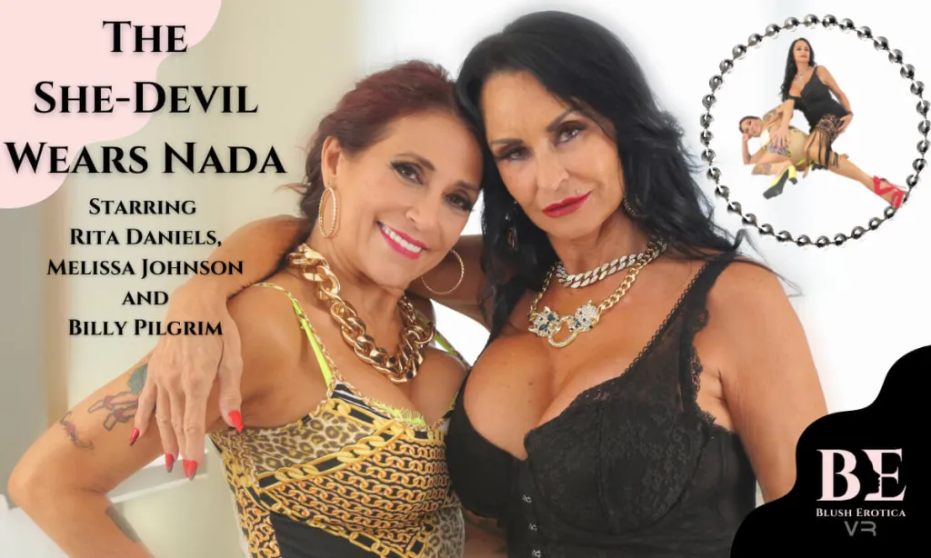 Rita Daniels, Melissa Johnson, Billy Pilgrim in Threesome session - Brunette, Tattoo, Big boobs (MILF, Facial, Threesome)