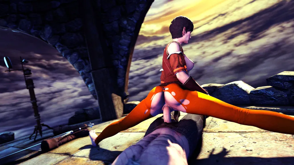 Eveline Gallo's Reverse Cowgirl VR Hentai Animation in 60fps & HD
