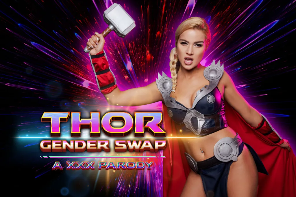 Cherry Kiss in Lady Thor's Sexy Superhero Visiting