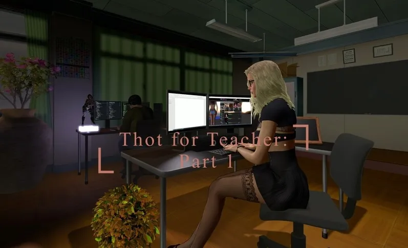 Nadia, Raging Simian, Vamtimbo & Ascorad - Teacher's After Hours (VR Voyeur video with 3D, 60 FPS, 180°)