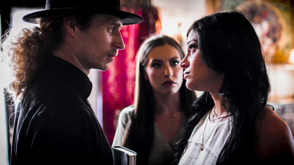 Spencer Bradley, Mona Azar, Michael Vegas in Rough Threesome: Priest's Surprising Desire (HD)