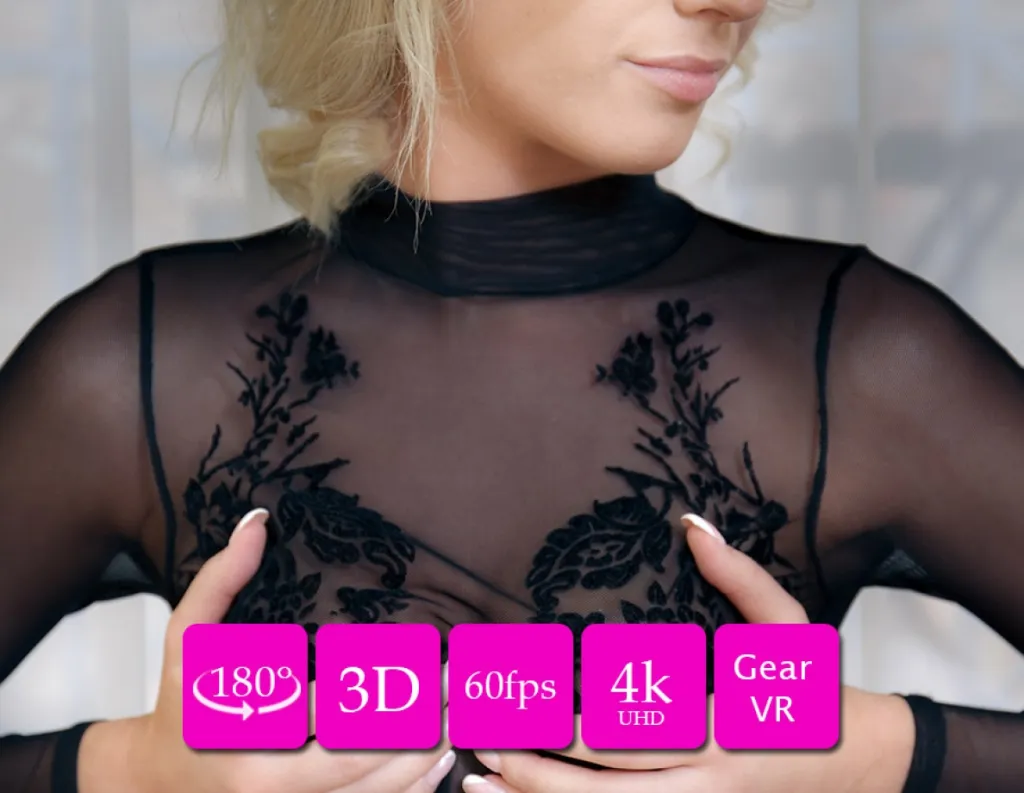 Tiffany's Blonde Solo Fingering: HD 180° VR Video
