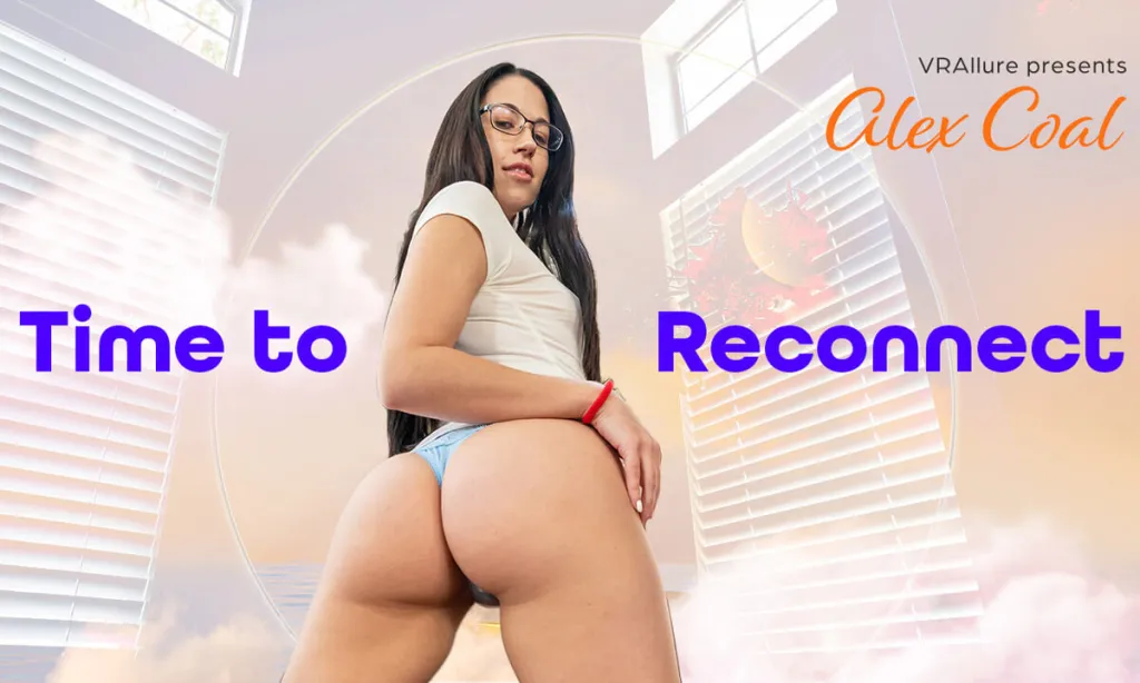 Alex Coal: Brunette VR Experience with Big Glasses and Shaved Pussy (4K, 180°)