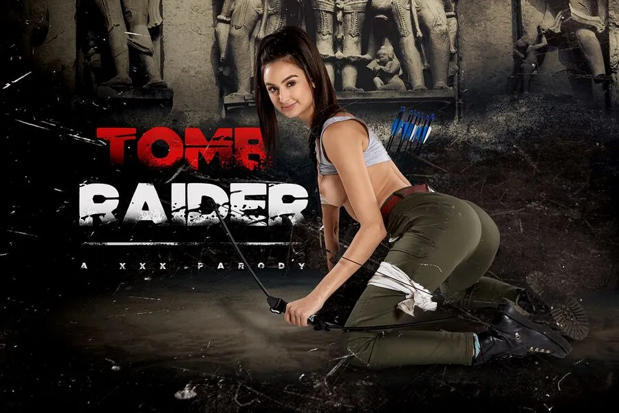 Eliza Ibarra as Lara Croft's Hot VR Blowjob Parody