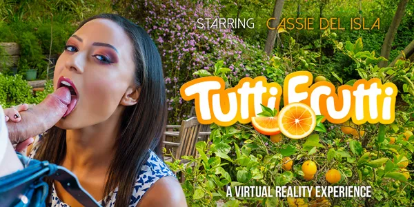 Cassie del Isla's Outdoor VR Porn Scene: Brunette Spanish Thief Sucks and Fucks for an Orange