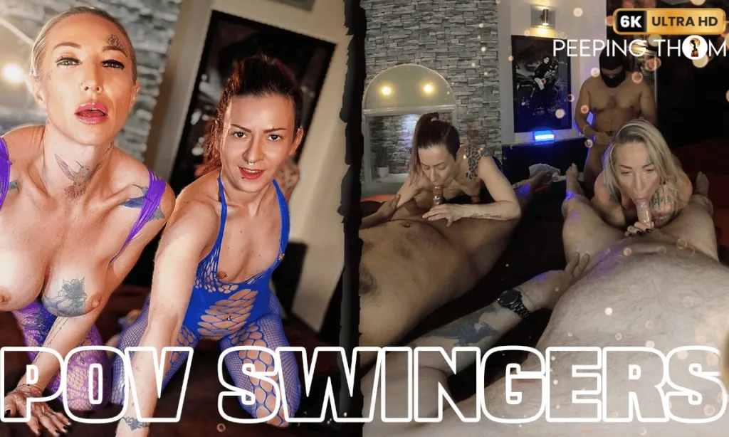 Two Girl Party POV Part 2: Daisy and Bianca in 180° VR, 3D, 60FPS UHD MILF Orgy
