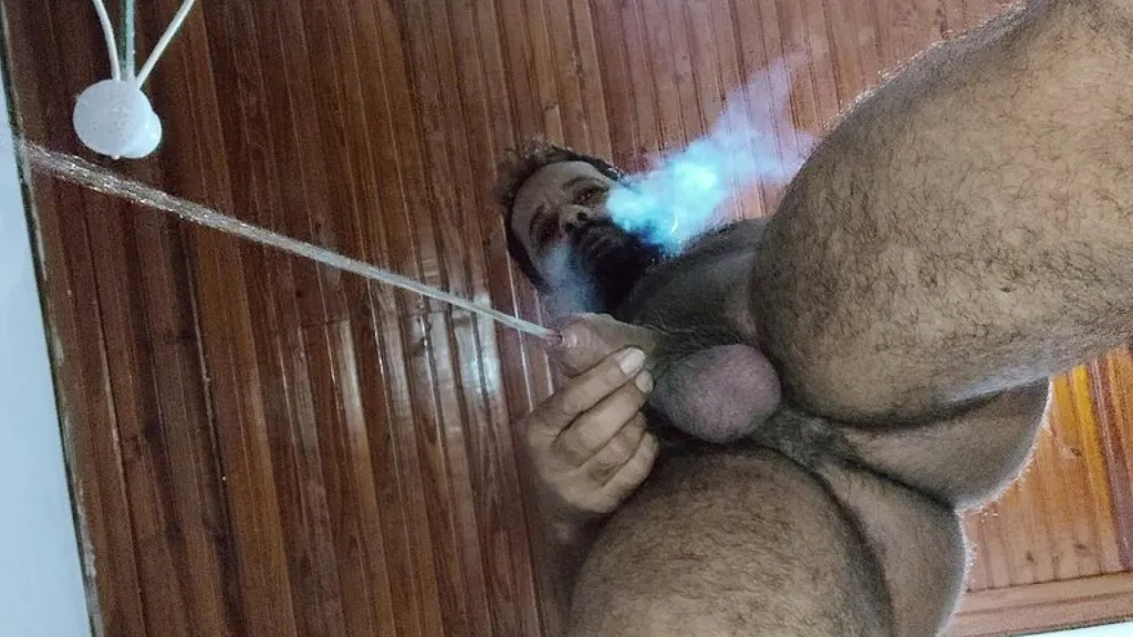 Hairy Armpit Fetish: Solo Male Performer Drinks Own Piss - HD Foot Fetish Video