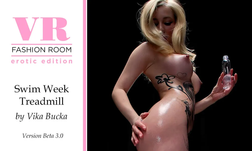 Vika Bucka's Blonde Tattooed Striptease in 60 FPS