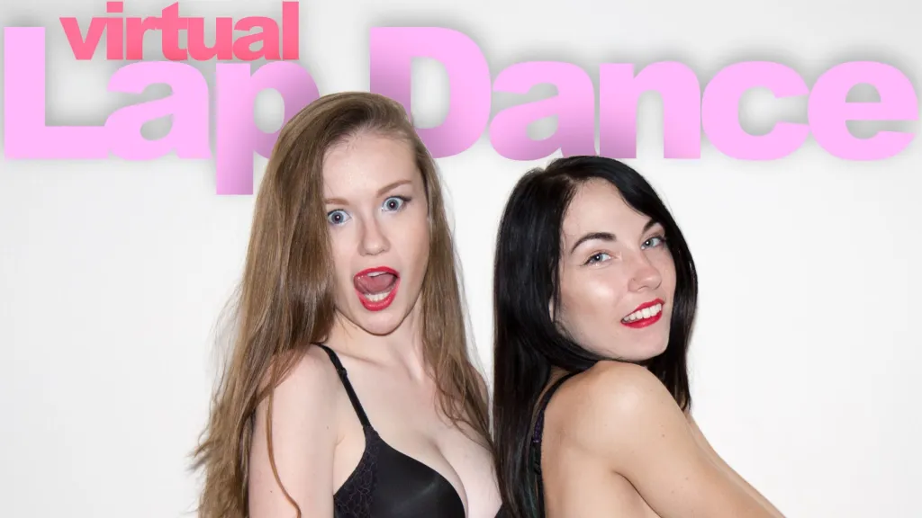 Emily Bloom and Mary Angel - Ukrainian Lesbians in Stockings / Lingerie VR Striptease