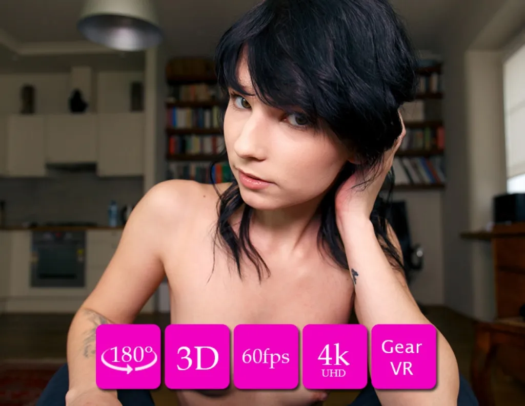 Voodoo's Brunette Tattooed Fingering Session in VR