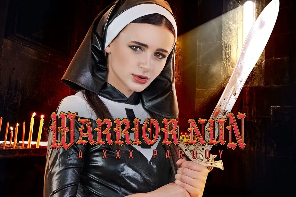 Kate Rich in Immersive VR Cosplay Blowjob - Brunette Nun Experience