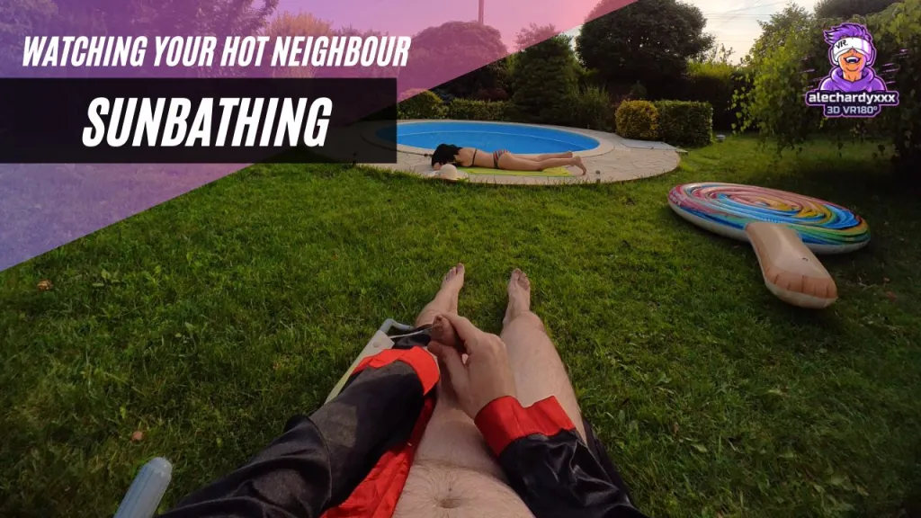 Brunette Neighbor's POV Masturbation Session in VR - 180degrees, 60FPS (Performer names here)