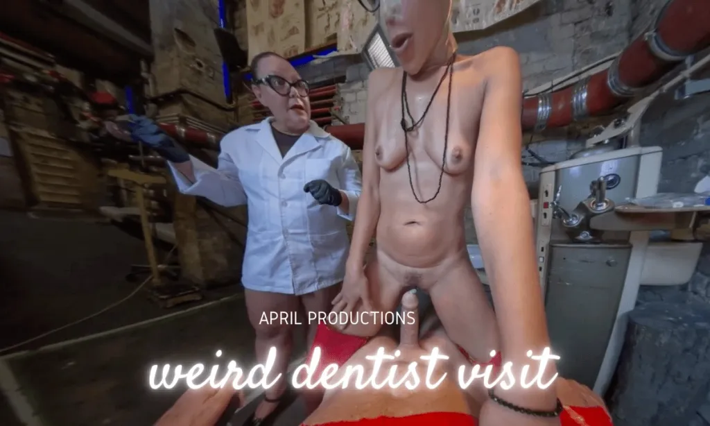 Ingrid, Slave Ares, Mistress April - Weird Dentist Visit: A Kinky Threesome in VR 180° UHD 4K