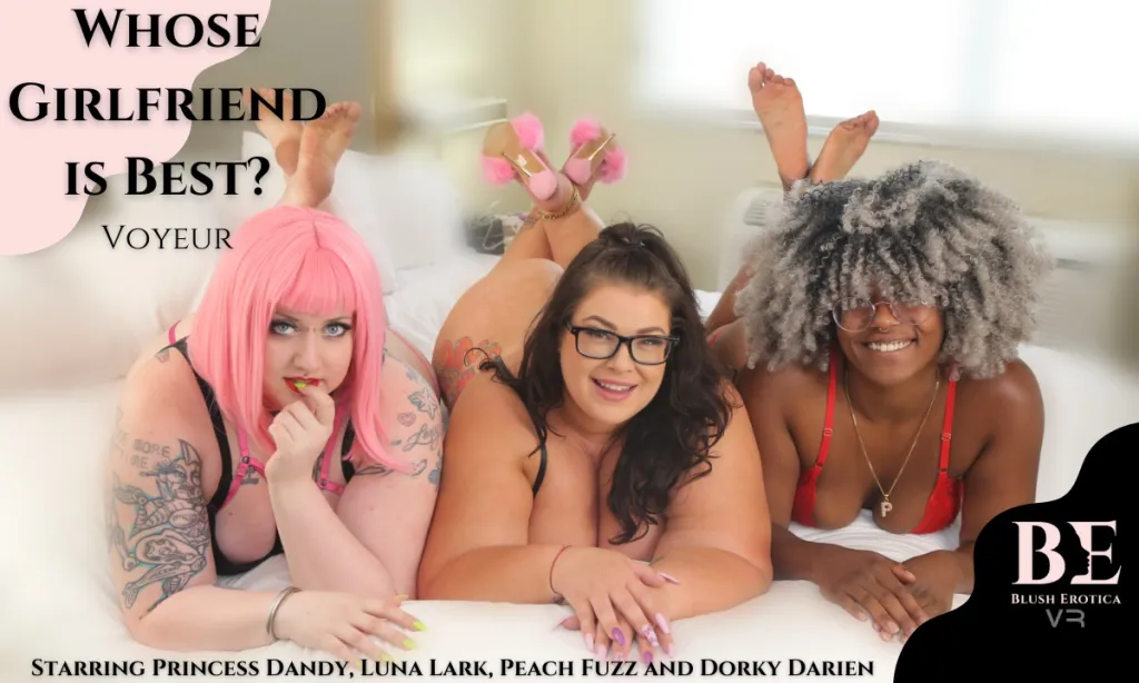 Peach Fuzz, Luna Lark, Princess Dandy - Brunette Blowjob & Masturbation in HD
