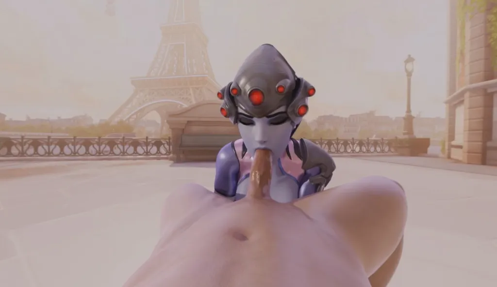 Widowmaker's 180° VR Blowjob - HD Cartoon GONZO