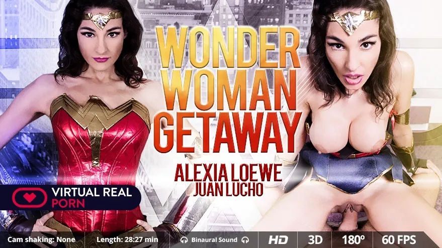 Wonder Woman & Alexia Loewe: Brunette VR Sex Scene - 180° FOV, Binaural Sound