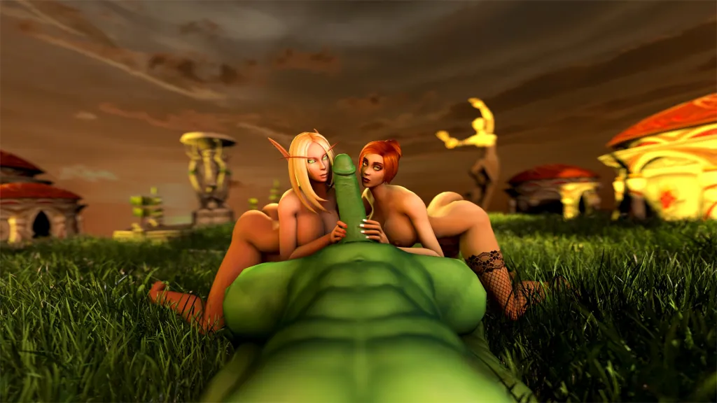 Assumi, Tyurru & Big Dick Warchief's Threesome VR Video - HD POV Blowjob